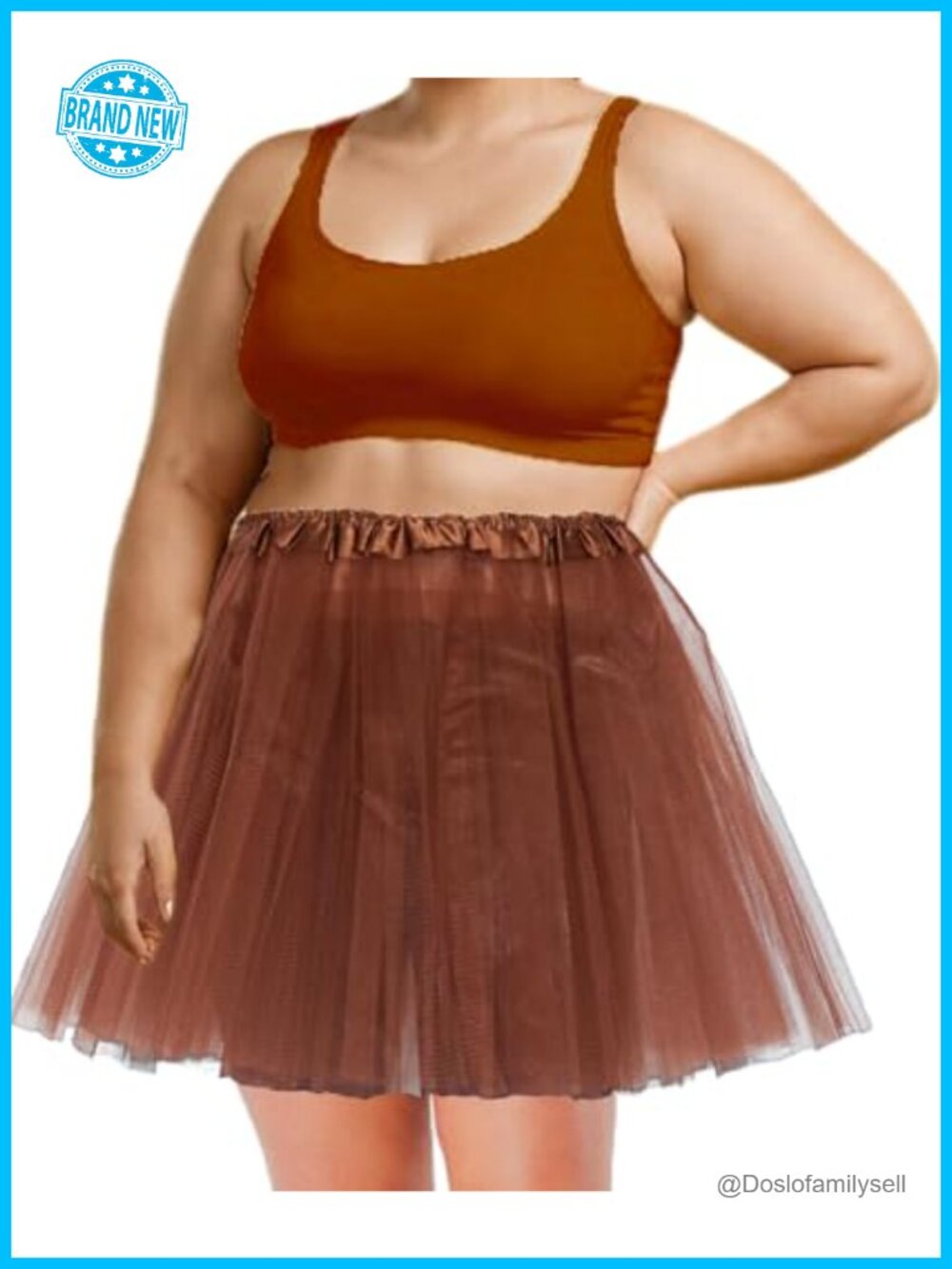 Plus Size 3-Layer Tulle Tutu Skirt See Through Dance Ballet 80s Costume